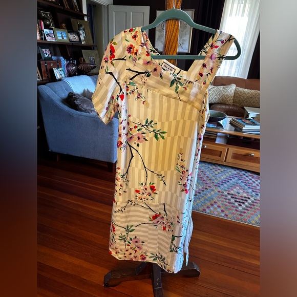 Paul and Joe silk floral midi dress sz S retail $1085 - Picture 4 of 8